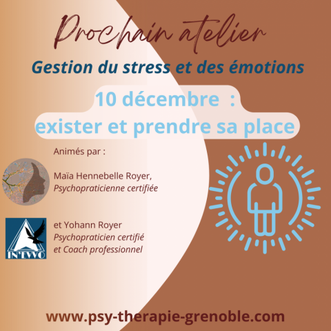 Ateliers gestion du stress et des émotions à Grenoble
